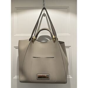 Marc New York Andrew Marc Taupe Gray Vegan Leather Purse w/ Inner Pouch & Strap